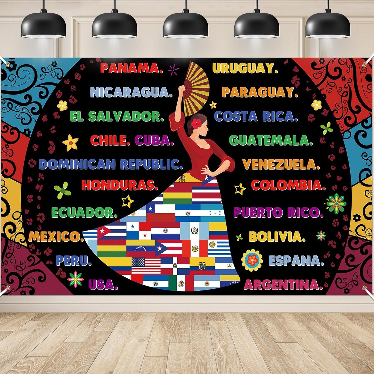 Hispanic Heritage Month Decorations 70.8 x 43.3inch Latin American Banner